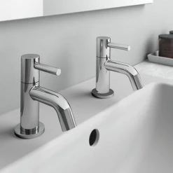 Ideal Standard Ceraline Basin Pillar Taps - BC184AA -Basin Taps Shop BC184AA D3 460