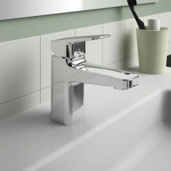 Ideal Standard Ceraplan Single Lever Basin Mixer with Click Waste - BD246AA -Basin Taps Shop BD246AA.ai2 460