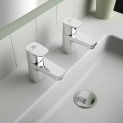 Ideal Standard Ceraplan Basin Pillar Taps - BD247AA -Basin Taps Shop BD247AA.ai2 460