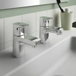 Ideal Standard Ceraplan Basin Pillar Taps - BD247AA -Basin Taps Shop BD247AA D3 460