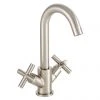 BagnoDesign Ibiza Brushed Nickel Mono Basin Mixer with Pop-up Waste