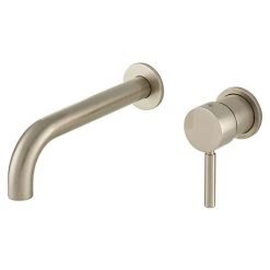 BagnoDesign M-Line Brushed Nickel Wall Mounted 2-Hole Basin Mixer
