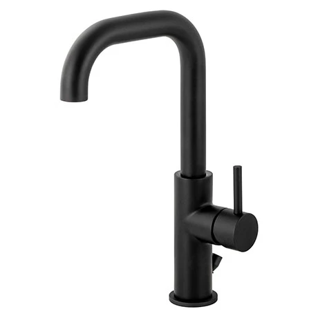 BagnoDesign M-Line Matt Black Tall Mono Basin Mixer with Pop-up Waste 1 BagnoDesign M-Line Matt Black Tall Mono Basin Mixer with Pop-up Waste