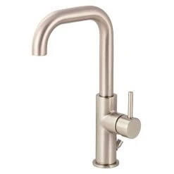 BagnoDesign M-Line Brushed Nickel Tall Mono Basin Mixer with Pop-up Waste