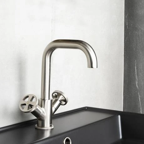 BagnoDesign Revolution Brushed Nickel Mono Basin Mixer with Pop-up Waste 3 BagnoDesign Revolution Brushed Nickel Mono Basin Mixer with Pop-up Waste - Image 3