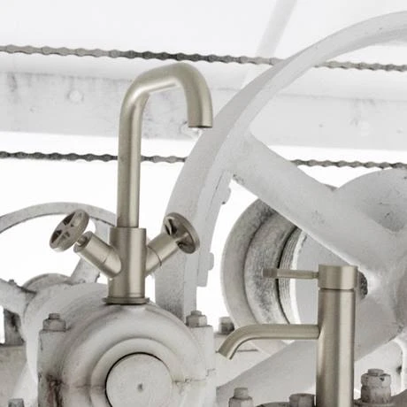 BagnoDesign Revolution Brushed Nickel Mono Basin Mixer with Pop-up Waste 4 BagnoDesign Revolution Brushed Nickel Mono Basin Mixer with Pop-up Waste - Image 4