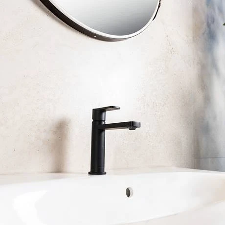BagnoDesign Teatro Matt Black Mono Basin Mixer 4 BagnoDesign Teatro Matt Black Mono Basin Mixer - Image 4