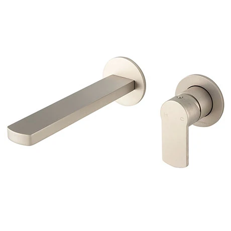 BagnoDesign Teatro Brushed Nickel Wall Mounted 2-Hole Basin Mixer 1 BagnoDesign Teatro Brushed Nickel Wall Mounted 2-Hole Basin Mixer