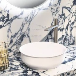 BagnoDesign Toko Brushed Nickel Tall Basin Mixer -Basin Taps Shop BDM TOK 302S NB D3 460