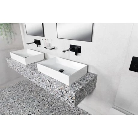 BagnoDesign Zephyr Matt Black Wall Mounted Basin Mixer 2 BagnoDesign Zephyr Matt Black Wall Mounted Basin Mixer - Image 2