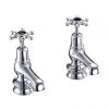 Burlington Birkenhead Regent Black Basin Taps 3"