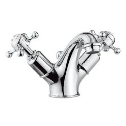 Crosswater - Belgravia Crosshead Monobloc Basin Mixer Tap with Pop-up Waste - BL110DPC
