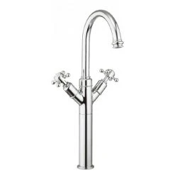Crosswater - Belgravia Crosshead Tall Monobloc Basin Mixer Tap - Chrome - BL118DNC