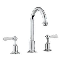 Crosswater - Belgravia Lever 3 Tap Hole Tall Basin Mixer with Pop-up Waste - BL135DPC_LV