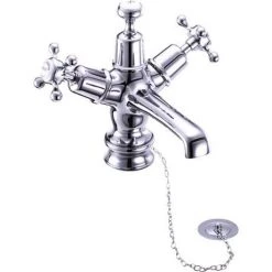 Burlington Claremont Regent - Basin Mixer with Plug and Chain - CLR5