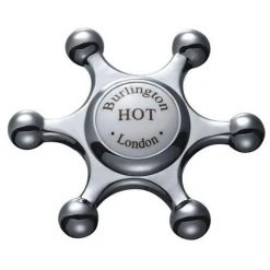 Burlington - Birkenhead 2 Tap Hole Bridge Curved Spout Basin Mixer (230mm centers) w Invisible Overflow -Basin Taps Shop Birkenhead 375 1