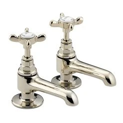 Bristan 1901 Traditional Basin Pillar Taps - Gold Plated - N-1/2-G-CD