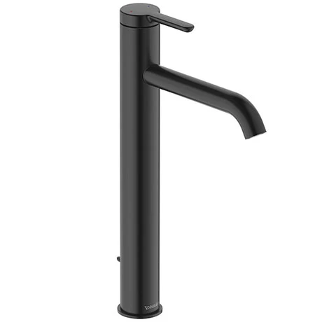 Duravit C.1 XL-Size Single Lever Basin Mixer with Pop-up Waste - Matt Black - C11040001046 1 Duravit C.1 XL-Size Single Lever Basin Mixer with Pop-up Waste - Matt Black - C11040001046