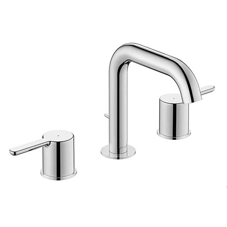 Duravit C.1 3-Hole Basin Mixer with Pop-up Waste - C11060005010 1 Duravit C.1 3-Hole Basin Mixer with Pop-up Waste - C11060005010