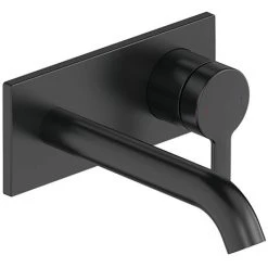 Duravit C.1 Wall Mounted Single Lever Basin Mixer - Matt Black - C11070003046