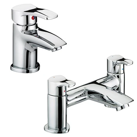 Bristan Capri Contemporary Basin + Bath Filler Tap Pack (inc. Basin Pop-up Waste) 1 Bristan Capri Contemporary Basin + Bath Filler Tap Pack (inc. Basin Pop-up Waste)