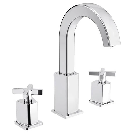 Bristan Cascade 3 Hole Basin Mixer with Clicker Waste 1 Bristan Cascade 3 Hole Basin Mixer with Clicker Waste