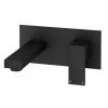 Arezzo Square Matt Black Wall Mounted Basin Mixer Tap