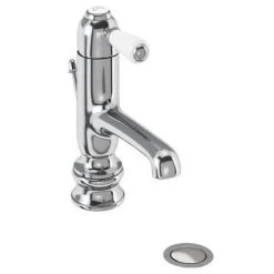 Burlington - Chelsea Regent Straight Mono Basin Mixer Tap with Pop Up Waste - CHR20