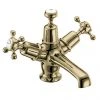 Burlington Gold Claremont Basin Mixer with Click-Clack Waste