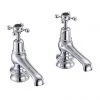 Burlington Claremont Regent Black Basin Taps 5"