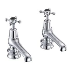 Burlington Claremont Regent Black Basin Taps 5"