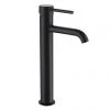 Arezzo Round Matt Black High Rise Mono Basin Mixer Tap