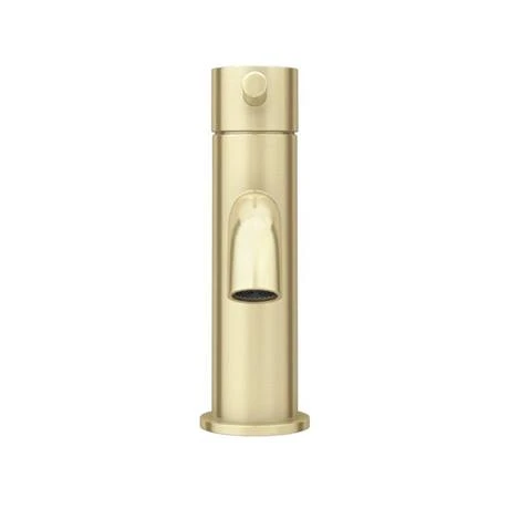 Arezzo Round Brushed Brass Basin Mono Mixer Tap 5 Arezzo Round Brushed Brass Basin Mono Mixer Tap - Image 5