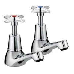 Bristan - Design Utility Crosshead Basin Taps - Chrome - VAX-1/2-C