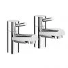 Cruze Contemporary Basin Pillar Taps - Chrome