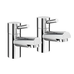 Cruze Contemporary Basin Pillar Taps - Chrome