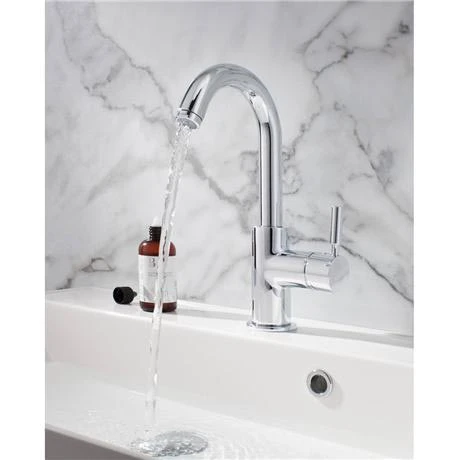 Crosswater - Design Side Lever Monobloc Basin Mixer with Waste - DE111DPC 2 Crosswater - Design Side Lever Monobloc Basin Mixer with Waste - DE111DPC - Image 2