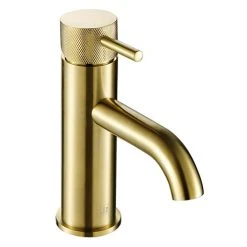 JTP Vos Brushed Brass Single Lever Basin Mixer with Designer Handle