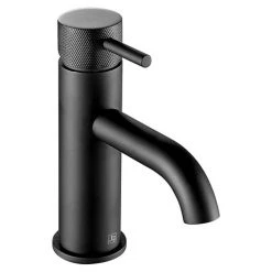 JTP Vos Matt Black Single Lever Basin Mixer with Designer Handle