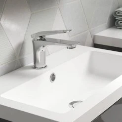 Hudson Reed Drift Mono Basin Mixer + Waste - DRI305 -Basin Taps Shop DRI305 D3 460