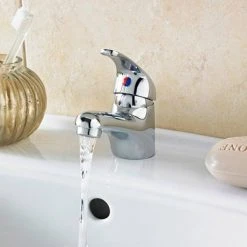 Modern Single Lever Basin Tap - Chrome - DTY305 -Basin Taps Shop DTY305 detail7 460