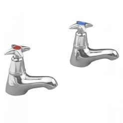 Franke F1080 Basin Taps with Crosshead Handles