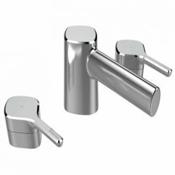 Bristan Flute 3 Hole Basin Mixer with Clicker Waste -Basin Taps Shop FLT 3HBAS C D3 460
