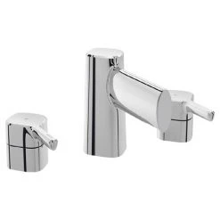 Bristan Flute 3 Hole Basin Mixer with Clicker Waste