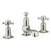 Crosswater - Belgravia Crosshead 3 Tap Hole Basin Mixer inc. Waste - Nickel - HG130DPN