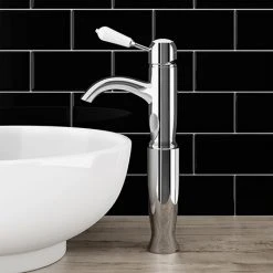 Lancaster Traditional Chrome Tall Mono Basin Mixer
