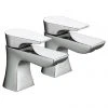 Bristan - Hourglass Contemporary Basin Taps - Chrome - HOU-1/2-C