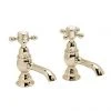 Heritage - Hartlebury Basin Pillar Taps - Vintage Gold - THRG00