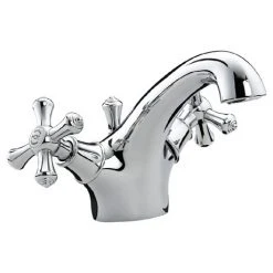 Bristan - Colonial Mono Basin Mixer w/ Pop Up Waste - Chrome Plated - K-BAS-C