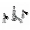 Burlington Kensington Black 3TH Basin Mixer with Pop-up Waste